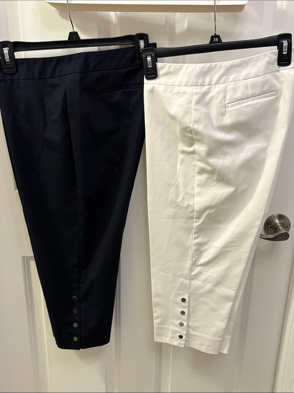 Rafaella Bundle 2 Pairs Women’s Capris Black & White